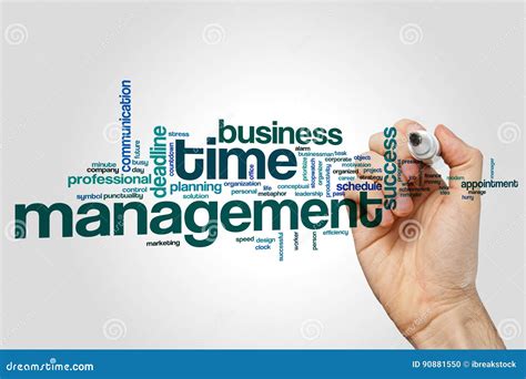 Time Management Word Cloud Stock Photo Image Of Manager