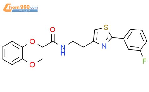 923227 67 2 Acetamide N 2 2 3 Fluorophenyl 4 Thiazolyl Ethyl 2 2