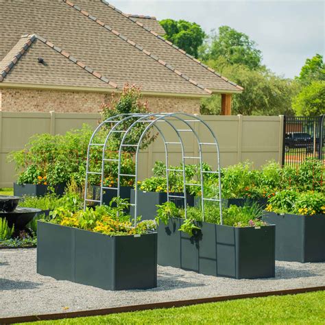 32" Tall Modern Raised Garden Beds 27" x 83" | Vego Garden