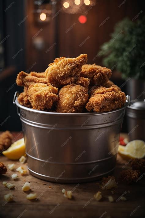 Premium AI Image | Crispy fried chicken in the bucket Chicken bucket