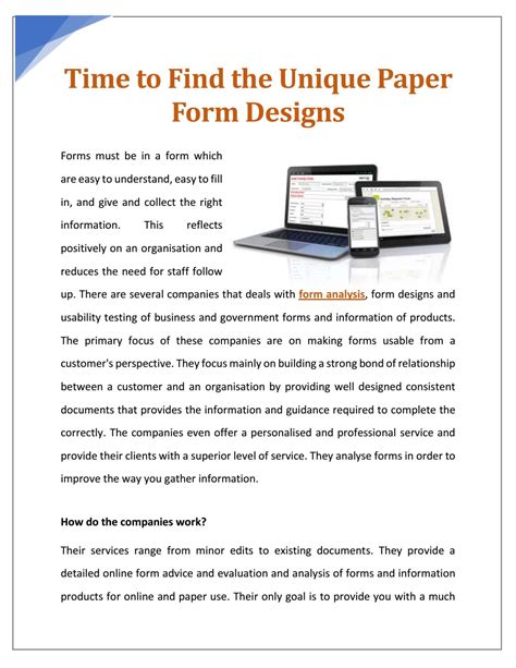 Time to Find the Unique Paper Form Designs by Perform - The Forms ...