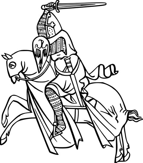 Knights clipart outline knight, Knights outline knight Transparent FREE ...