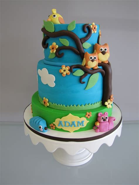 Woodland Theme Baby Shower Cake - CakeCentral.com