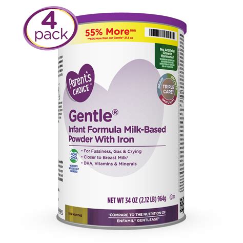 Parents Choice Gentle Infant Formula Milk Based Powder With Iron 34