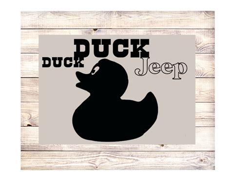 Jeep Duck Decal Etsy