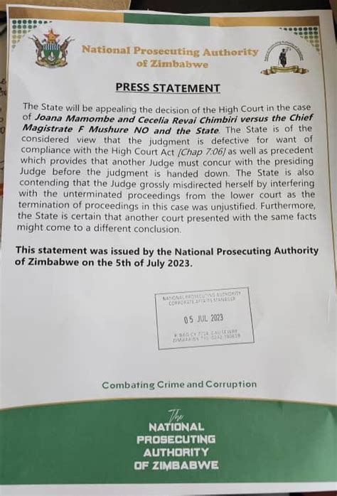 Prof Jonathan Moyo On Twitter Npas Rushed Decision To Appeal Mamombe Acquittal Injudicious