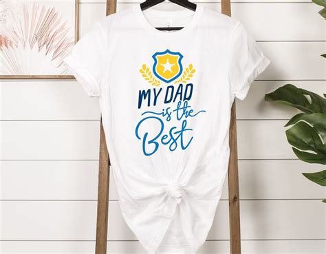 Policeman Dad Shirt My Dad Is The Best Shirt Police Husband T