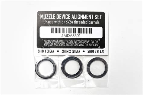 Facemount Muzzle Device Shim Kit Not Comptaible With 12 28 Jmac Customs Llc