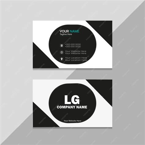 premium vector  business card   lg company