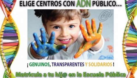 CSIF aconseja la escuela pública en la nueva campaña de escolarización