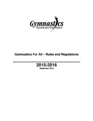 Fillable Online Gymnastics For All Rules And Regulations