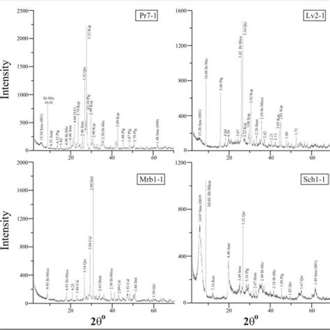 The Whole Rock Xrd Diagrams Of Representative Samples From The