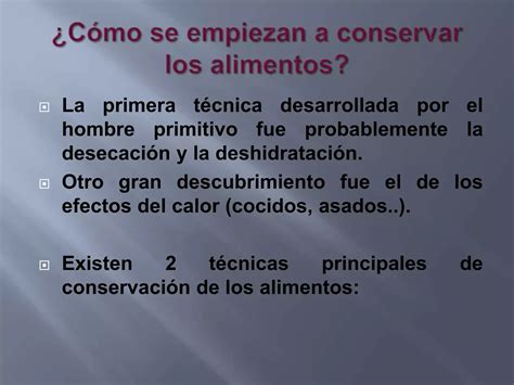 Procesos De Conservaci N De Alimentos Ppt