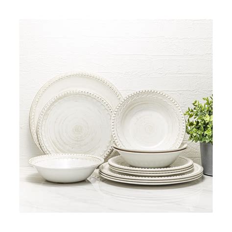 Zak Designs Melamine Dinnerware Set Piece Service For French