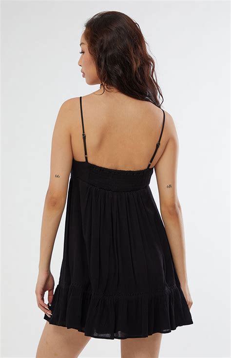 La Hearts Trim V Neck Babydoll Dress Pacsun