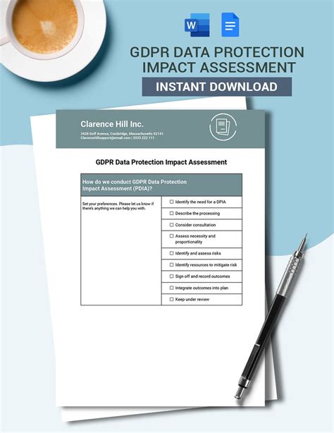 Gdpr Data Protection Impact Assessment Template In Word Google Docs