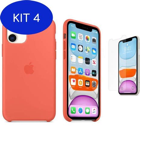 Kit Capa Silicone Iphone Pro Max Nectarina Pel Submarino