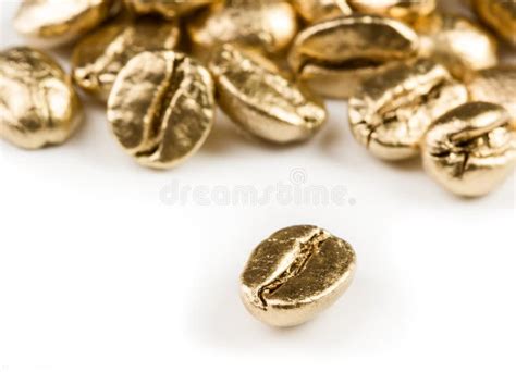 Gold coffee beans stock photo. Image of mocha, seed, macro - 33483558