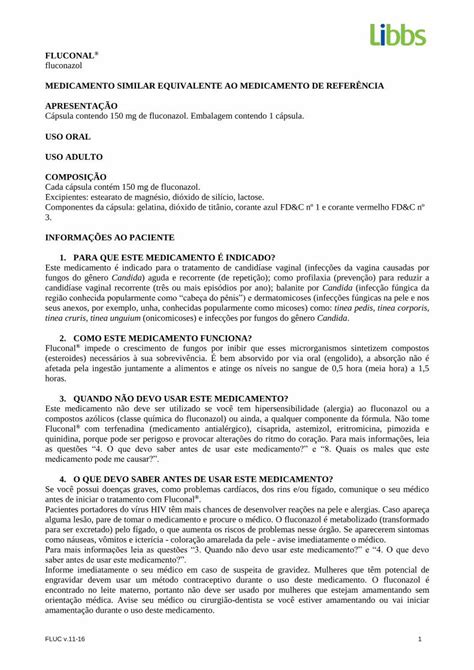 Pdf Fluconal Medicamento Similar Equivalente Pdf Filefungos Do