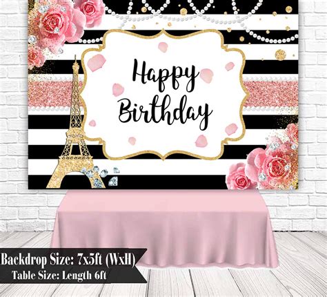 Buy Sensfun Paris Birthday Backdrop Eiffel Tower French Theme Birthday