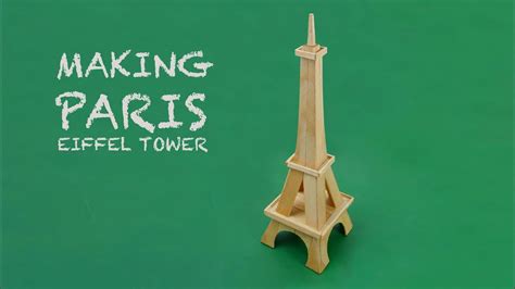 Making Eiffel Tower Paris Handmade By Popsicle Ice Cream Sticks Art