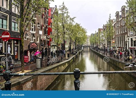 Amsterdam Canal In Netherlands Canal Street Houses Editorial Photography Image Of Europe