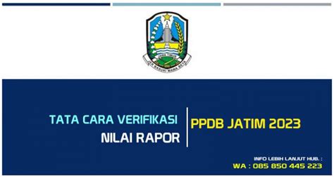 CARA VERIFIKASI NILAI RAPOR PPDB JATIM 2023 SMK NEGERI GUDO