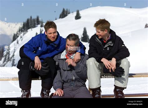 Prince Charles with his two sons Prince William and Prince Harry on the ...