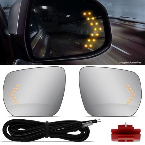 Kit Lente Retrovisor Grand Vitara A Led Laranja Seta No Espelho