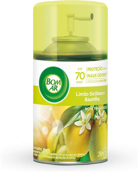 Aromatizador De Ambiente Bom Ar Autom Tico Aerossol Freshmatic Lim O