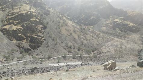 View On Wakhan Corridor In Afghanistan From Tajikistan Stock Photo