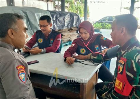 Pasca Pam Tps Dokkes Polres Gresik Periksa Kesehatan Personil Minute Id