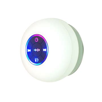 China New Ipx Waterproof Bluetooth Shower Speaker With Led On