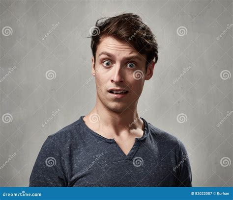 Shocked Man Face Stock Image Image Of Concept Expressions 82022087