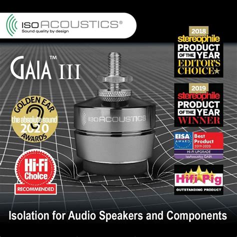 Isoacoustics Gaia Iii Isolator Soundlab New Zealand