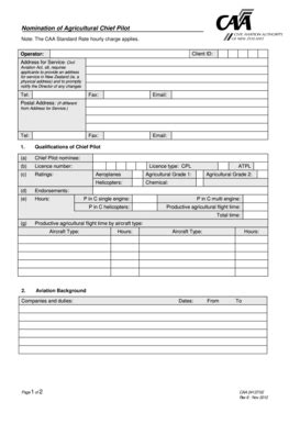 Fillable Online CAA Form 24137 02 CAA Form 24137 02 Fax Email Print