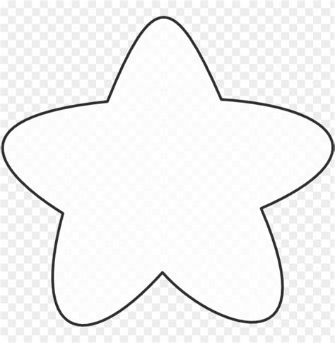 White Star With Black Outline Png