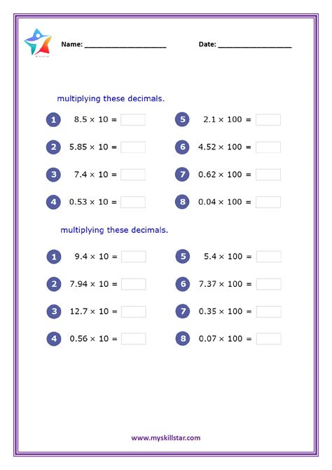 Math Worksheets for Grade 5 | My Skill Star