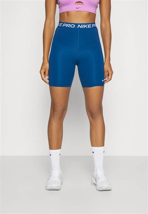 Nike Performance Short Rise Leggings Industrial Blue White Bleu