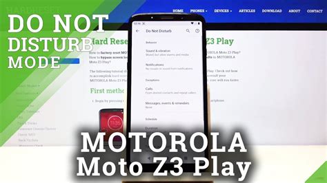 How To Turn On DND Mode In MOTOROLA Moto Z3 Play Do Not Disturb Mode