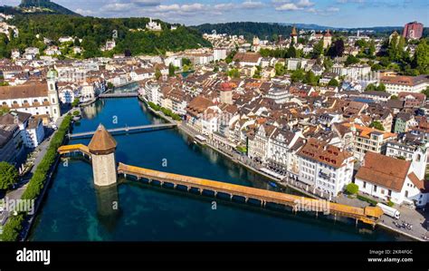 Chapel Bridge or Kapellbrücke Lucerne Switzerland Stock Photo Alamy