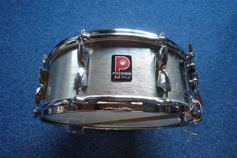 Premier Hi Fi Brushed Coa Snare Drum 14 X 55 From 1970s Tension