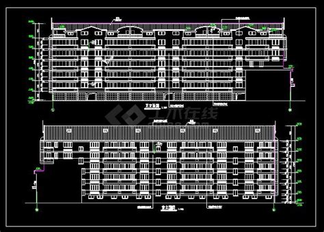 某临街商住楼建筑施工设计cad详情图住宅小区土木在线