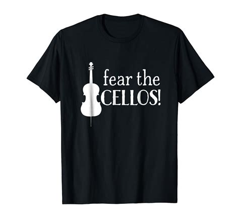 Amazon Funny Cello Music T Shirt Fear The Cellist Tee Clothing