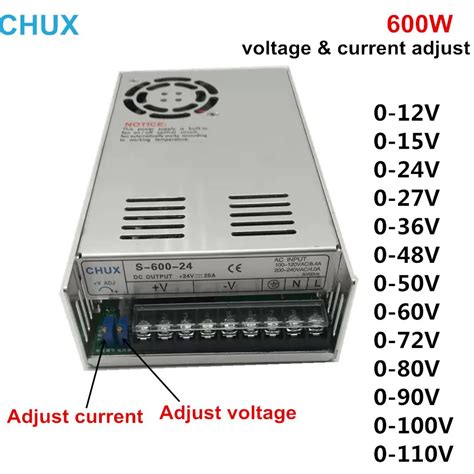 Chux Alimentatore Switching 600w Tensione E Corrente Regolabili 0 12v