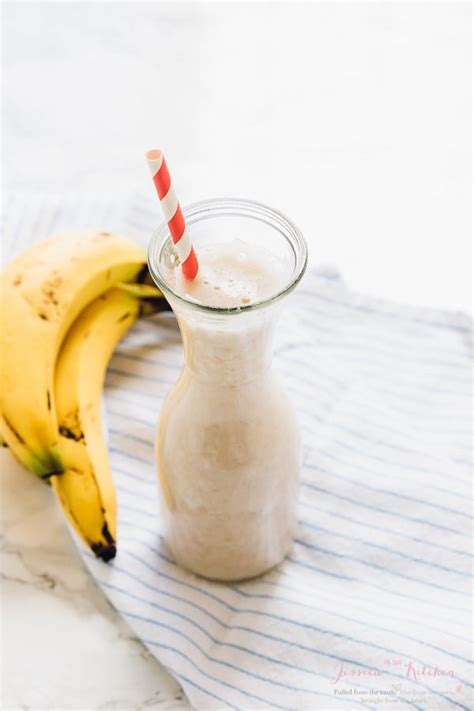 How To Make Banana Milk Vegan Paleo Minutes Jessica In The Kitchen