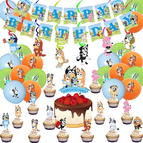 Buy Bluey Birthday Party Decoration-Bluey and Bingo Theme Birthday ...