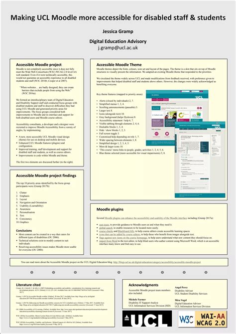 Making Moodle More Accessible For Staff And Students Ucl Disability