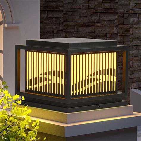 Riley Waves Pier Mount Outdoor Pillar Light Courtyard Lightzey In