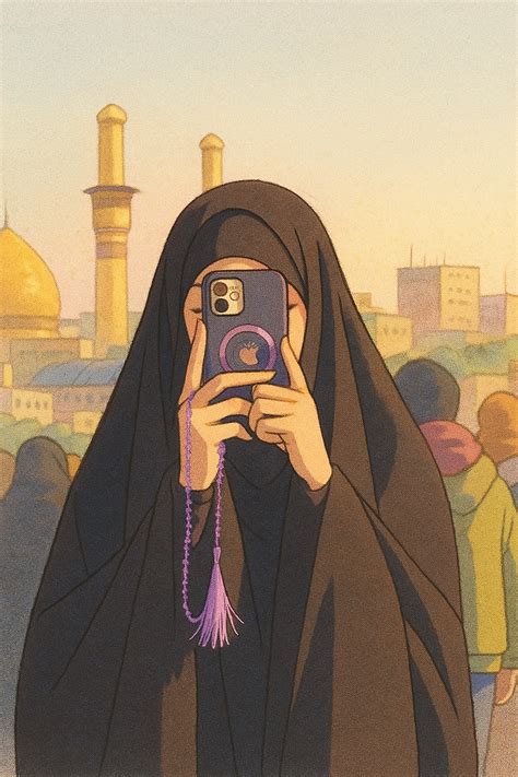 Beautiful Islamic Girl Art Irani Hijab In The Shrine Of Imam Hussain As